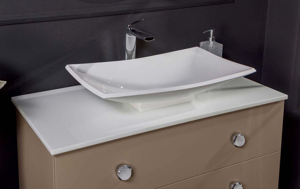 Столешница 80 см ArmadiArt Vallessi Solid Glass 851-080-46