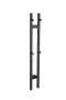 Полотенцесушитель электрический 2-трубы квадратный BLACK 728-B