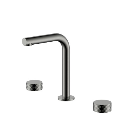 Смеситель на столешницу STICK DIAMOND на 3 отв. Shine Gun Metal 152-SGM.1
