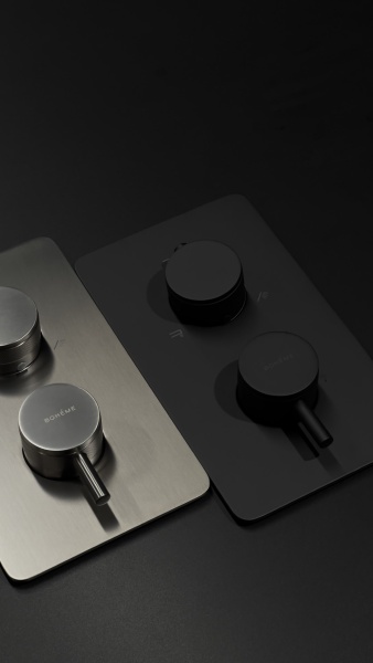 Встраиваемый термостат Boheme Cell 134-2-NB на 2 источника