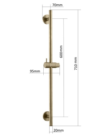 Душевая штанга Boheme Uno 420-B