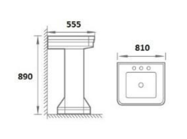 Раковина на пьедестале Boheme Vogue 942-2-3