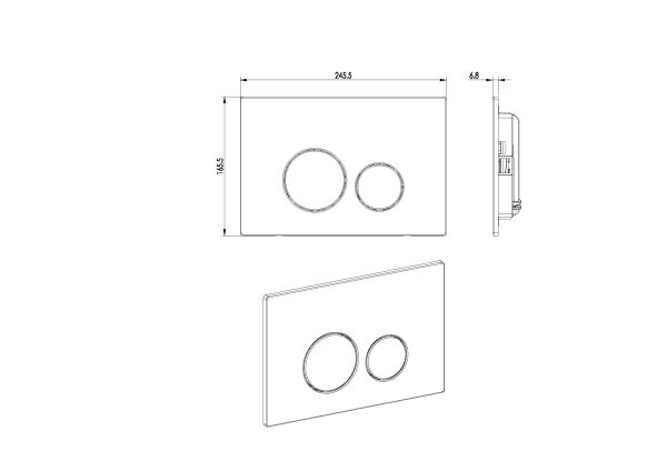 Кнопка для инсталляции Boheme 649-SGM