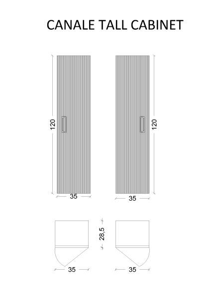 Пенал 35 см ArmadiArt Vallessi Avantgarde Canale 846-WG