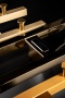 Полотенцесушитель электрический 2-трубы квадратный MATT GOLD 728-MG