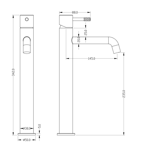 Смеситель для раковины Boheme Uno 462-CB
