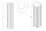 Пенал 30 см ArmadiArt Monaco 868-CPCR без ножек