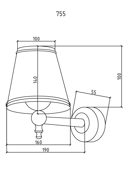Бра BOHEME, хром 755 755