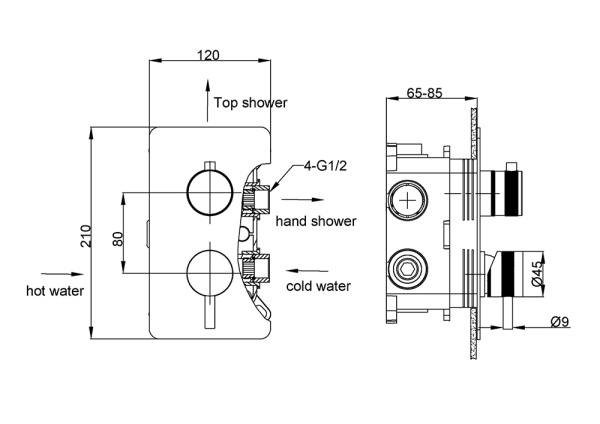 Комплект для душа Boheme Cell 427-CR/135-2-CR
