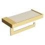 Держатель для туалетной бумаги c крышкой Qubic Gold 10721-G