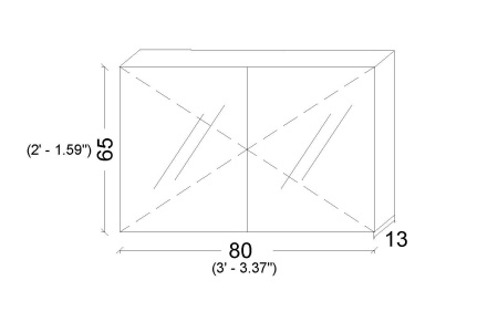 Зеркальный шкаф с подстветкой 80 см ArmadiArt Vallessi 547-Z