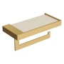 Держатель для туалетной бумаги c крышкой Qubic Matt Gold 10721-MG