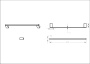 Полотенцедержатель длинный Qubic Nickel Brush 10722-NB