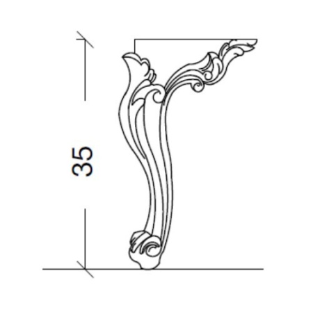 Ножки высокие ArmadiArt NeoArt 855-BR h35, 1 пара