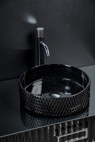 Раковина накладная хрустальная Ø39 см ArmadiArt NeoArt 817-B