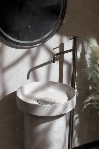 Раковина накладная Ø40 см ArmadiArt Sole Corian 801-GR