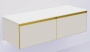 QUATRO 2 140см (70+70) тумба CASHMERE профиль MATT GOLD + внутр. подсв. 790-M2-140(70+70)-CM-MG+L