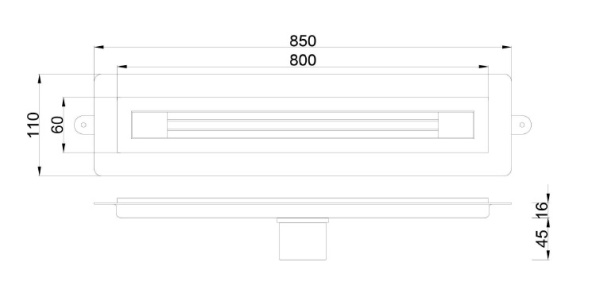 Душевой лоток 80 см ArmadiArt B&T Infinity 981-80-MG