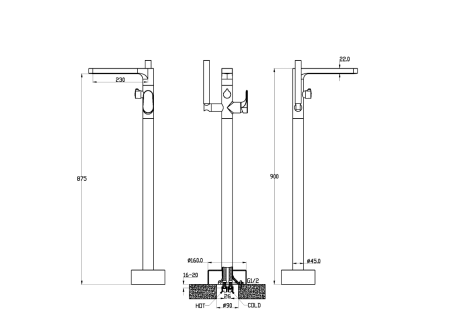 Смеситель для ванны Boheme Spectre 459-MW