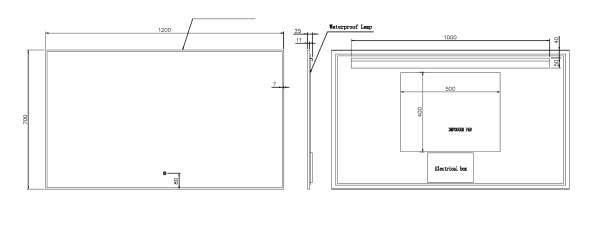 Зеркало с подсветкой и сенсорным управлением 120х70 см ArmadiArt Modern 543-120-MG