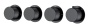 Смеситель встроенный с термостатом STICK DIAMOND MATT BLACK 5-проходной 124-T-5-B.1
