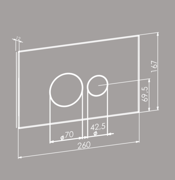 Кнопка для инсталляции Boheme, пластик 668-W