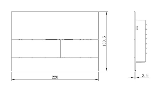Кнопка для инсталляции, нерж.сталь 670-MW