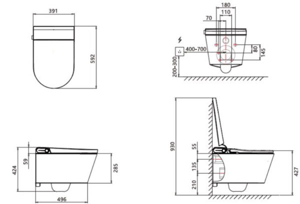 Унитаз электронный с функцией биде Panasonic 2730