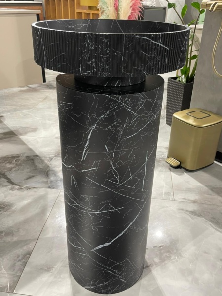 Пьедестал для раковины Corian 300*720 Nero Marquina 801-Base-NM