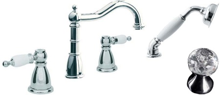 Смеситель на борт ванны Boheme Flora 396-FL