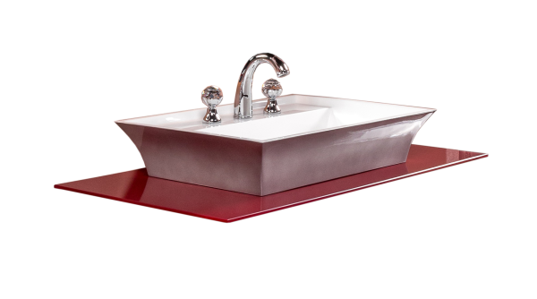 Столешница стекло 100см прямая бордо 853-100-BR