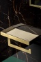 Держатель для туалетной бумаги c крышкой Qubic Matt Gold 10721-MG