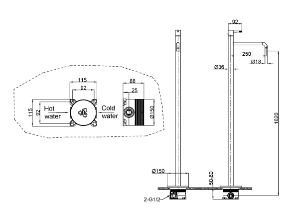 Смеситель для раковины Boheme Uno 107-SGM