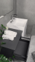 Раковина напольная Cube Corian 480*480*850 Calacatta 802-CLCT