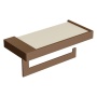Держатель для туалетной бумаги c крышкой Qubic Brushed Bronze 10721-BRB
