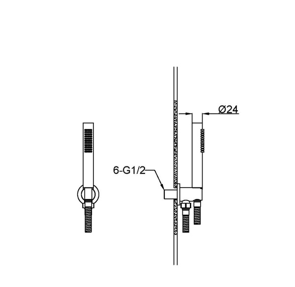 Комплект для душа Boheme UNO 422-SET-CR