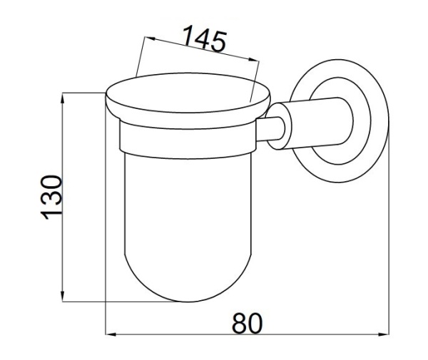 Стакан для зубных щеток Boheme Murano 10904-B-BR