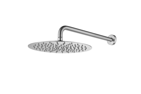 Верхний душ с кронштейном UNO Nickel Brush 30cm  латунь 422-TOP-NB
