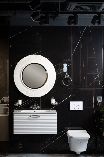 Зеркало SHINE Белое d82 528-W