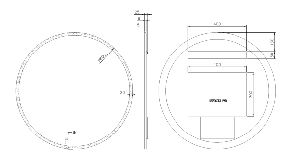 Зеркало с подсветкой и сенсорным управлением Ø80 см ArmadiArt Modern 545-80-MG