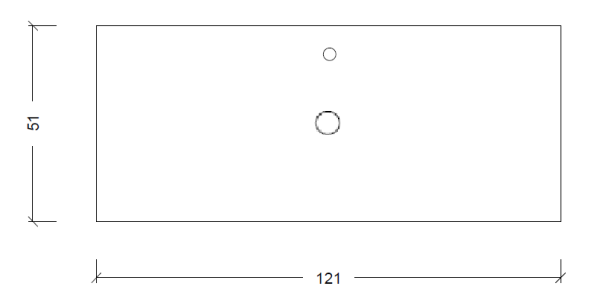 Столешница 120 см ArmadiArt Rombo Compact 778-120-A