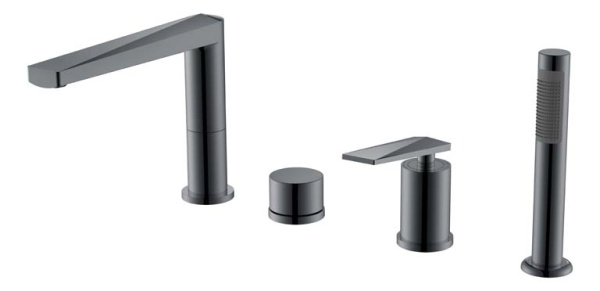 Смеситель на борт ванны Boheme Venturo 370-SGM