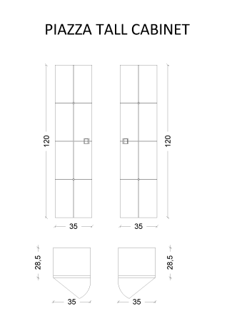 Пенал 35 см ArmadiArt Vallessi Avantgarde Piazza 844-BCR