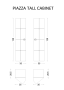 Пенал 35 см ArmadiArt Vallessi Avantgarde Piazza 844-BCR