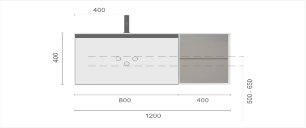 Тумба под раковину 120 см ArmadiArt Quatro 6 790-M6-120-D-MG