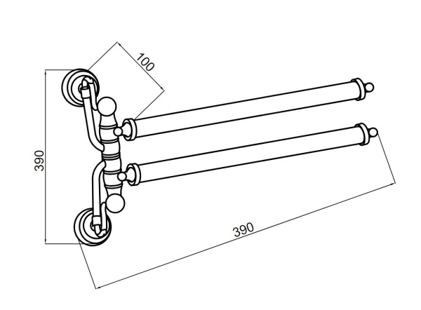 Держатель полотенец Boheme Barocco 10666