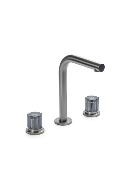 Смеситель из стены AURA на 3 отв. GUN METAL ELEGANTE GREY 152-GM-EL-GREY