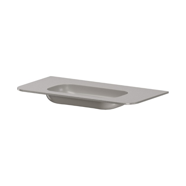 Раковина моноблок VOI 100см STONE FINISH STONE GREY 786-100-SF-SG без отв.