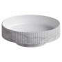 Раковина накладная рифленая SOLE Corian 400*130 Calacatta 801-R-CLCT