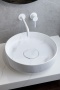 Раковина накладная Ø40 см ArmadiArt Sole Corian 801-CLCT